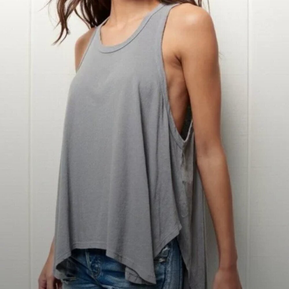 Frank & Eileen tee lab Gray Sleeveless Asymmetrical Women's Tank Top Small